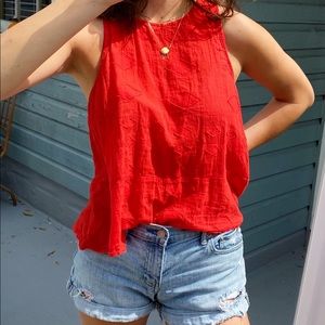 Flowy red tank